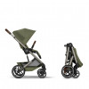 Cochecito Duo Balios S LUX BLK con Capazo Plegable Cybex Moss Green