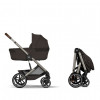 Cochecito Duo Balios S LUX BLK con Capazo Plegable Cybex Chocolate Brown