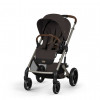 Cochecito Duo Balios S LUX BLK con Capazo Plegable Cybex Chocolate Brown