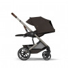 Cochecito Duo Balios S LUX BLK con Capazo Plegable Cybex Chocolate Brown