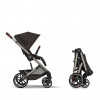 Cochecito Duo Balios S LUX BLK con Capazo Plegable Cybex Chocolate Brown
