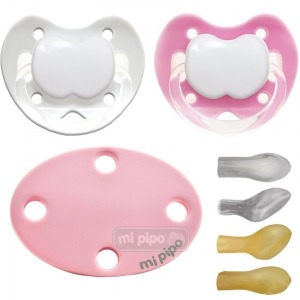 Pack 2 Chupetes con Broche Personalizados Pink +6 Meses