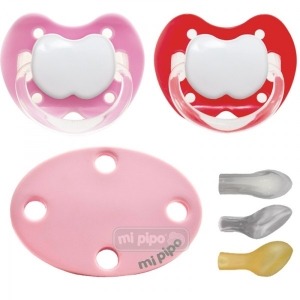 Pack 2 Chupetes con Broche Personalizados Nice Girl +6 Meses
