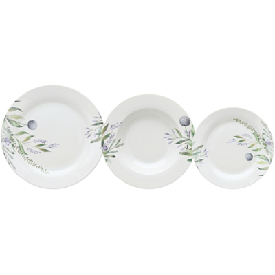 Vajilla 18 Piezas Porcelana Lavanda