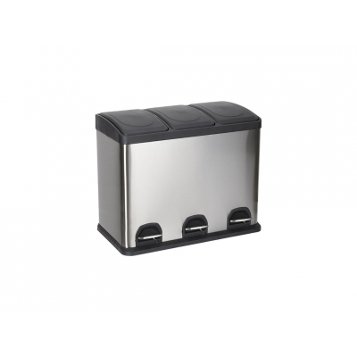 Papelera de reciclaje de acero inoxidable Confortime de 45 l