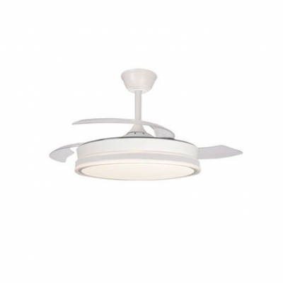 Ventilador De Techo Led supereco Regulable Con Control Remoto (45w 3cct 4400lm) Ip20 Ø106cm Color Blanco