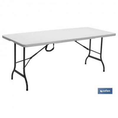 Mesa Plegable Rectangular Blanca 122x60x74cm - Neoferr