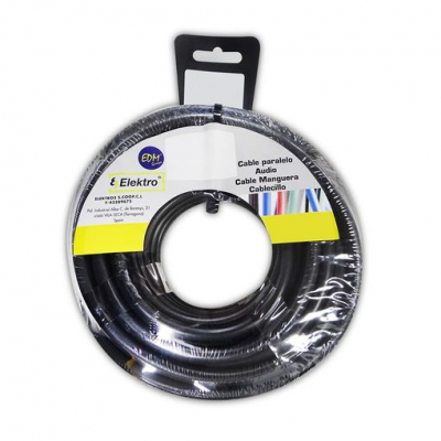 Carrete Cablecillo Flexible 6 Mm. Negro 25 Mts. Libre-halogeno