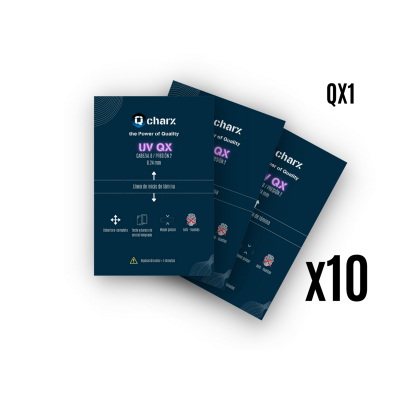 Qcharx Laminas de Ultravioleta HD Qx pack 10 para Qx1