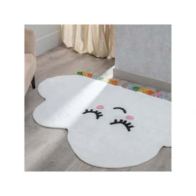 Alfombra Infantil BIGBUY HOME (100.00 x 60.00 x 9.00 cm - Algodón - Blanco)