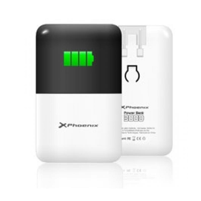 Cargador + bateria portatil phoenix power bank 3000 ma ipad / iphone / tablet / moviles / smartphones / mp4 / gps /