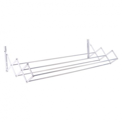 Cofan Tendedero Extensible De Pared En Aluminio Pulido 100 cm | Con 5 Varillas Y Un Área De Tendido De 5 m | Tornillos Y Tacos De Fijación Incluidos | Resistente A La Corrosión