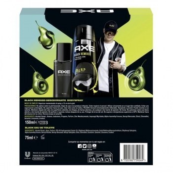 Axe Black Remixed Notas de BZRP Estuche EAU Toilette 75ML + Deo 150ML