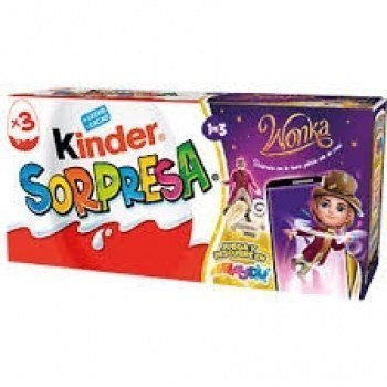 Kinder Sorpresa Pack-3x20Grs Licencia Wonka