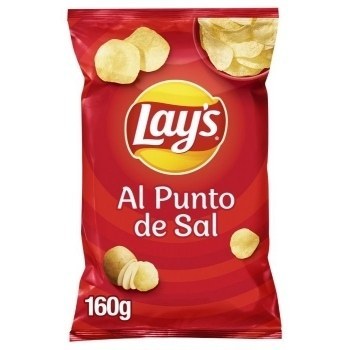 Patatas Fritas Lays al Punto de Sal 125Grs