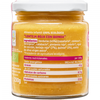 Potito Baby +10 meses Cachitos Lenteja Roja con Quinoa Smileat 230g