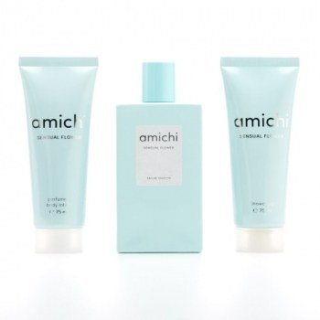 Amichi Sensual Flower Edt Estuche 75ML + Gel 75ML + Body 75ML