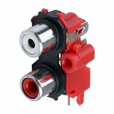 Conector RCA Base 2RCA Hembra Circuito Impreso