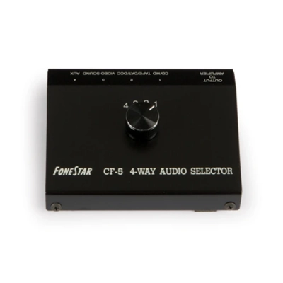 Conmutador 4 entradas audio salida amplificado Fonestar CF5