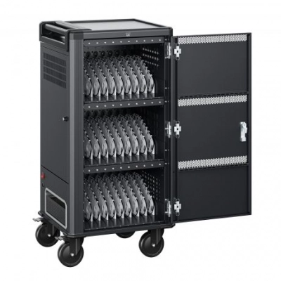 Armario de carga Ewent EW1702 - 30 dispositivos | Sistema de carga inteligente | USB-C PD 65W | Color negro