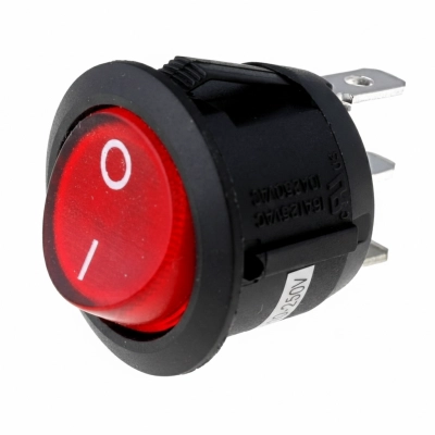 Interruptor Basculante Luminoso ROJO Unipolar 6,5A/250Vac OFF-ON