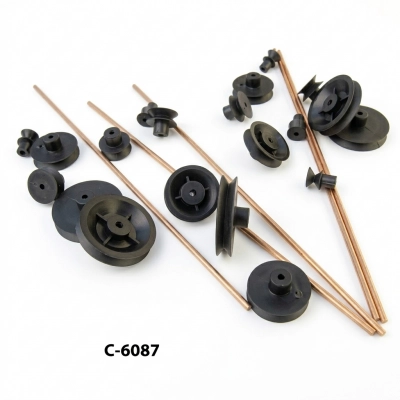 Surtido Poleas y Ejes 2mm diametro C-6087 Cebek