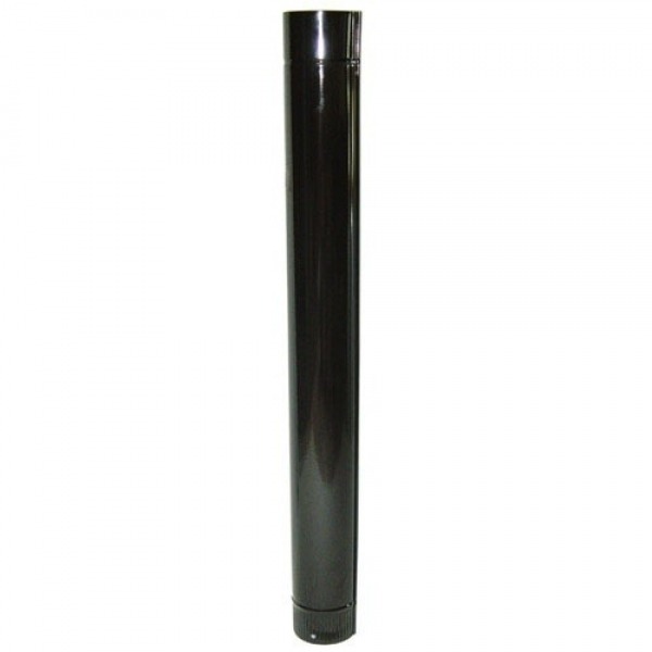 Tubo Estufa Color Negro Vitrificado de  90 mm.