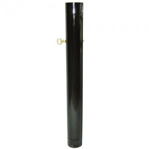 Tubo Estufa Negro Vitrificado de 100 mm. Con Llave de 1 m.