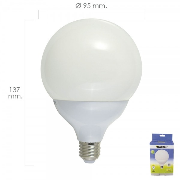 Bombilla Led Globolux E27 8,5 W. 60 W. Luz Calida