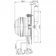 Motor extractor de humos EBM R2E150-AN91-13 (32W - 2.400 rpm)