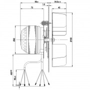 Motor extractor de humos EBM R2E180-CQ82-01 (68W - 2.530 rpm)