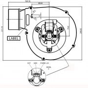 Extractor de humos FERGAS VFC 1-160/S (48W - 2.590 rpm)