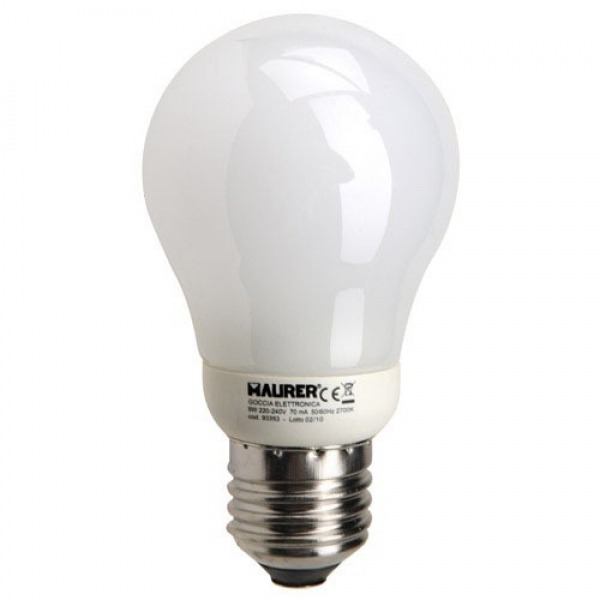 Bombilla Ahorro Standard Fluorescente E27 11 W. = 55 W. Luz Calida