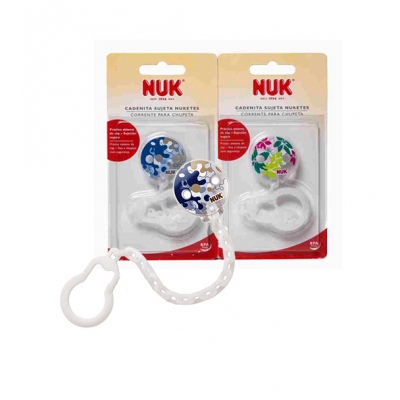 NUK CADENITA SUJETA CHUPETE HAPPY BLSTER 1 UNIDAD.