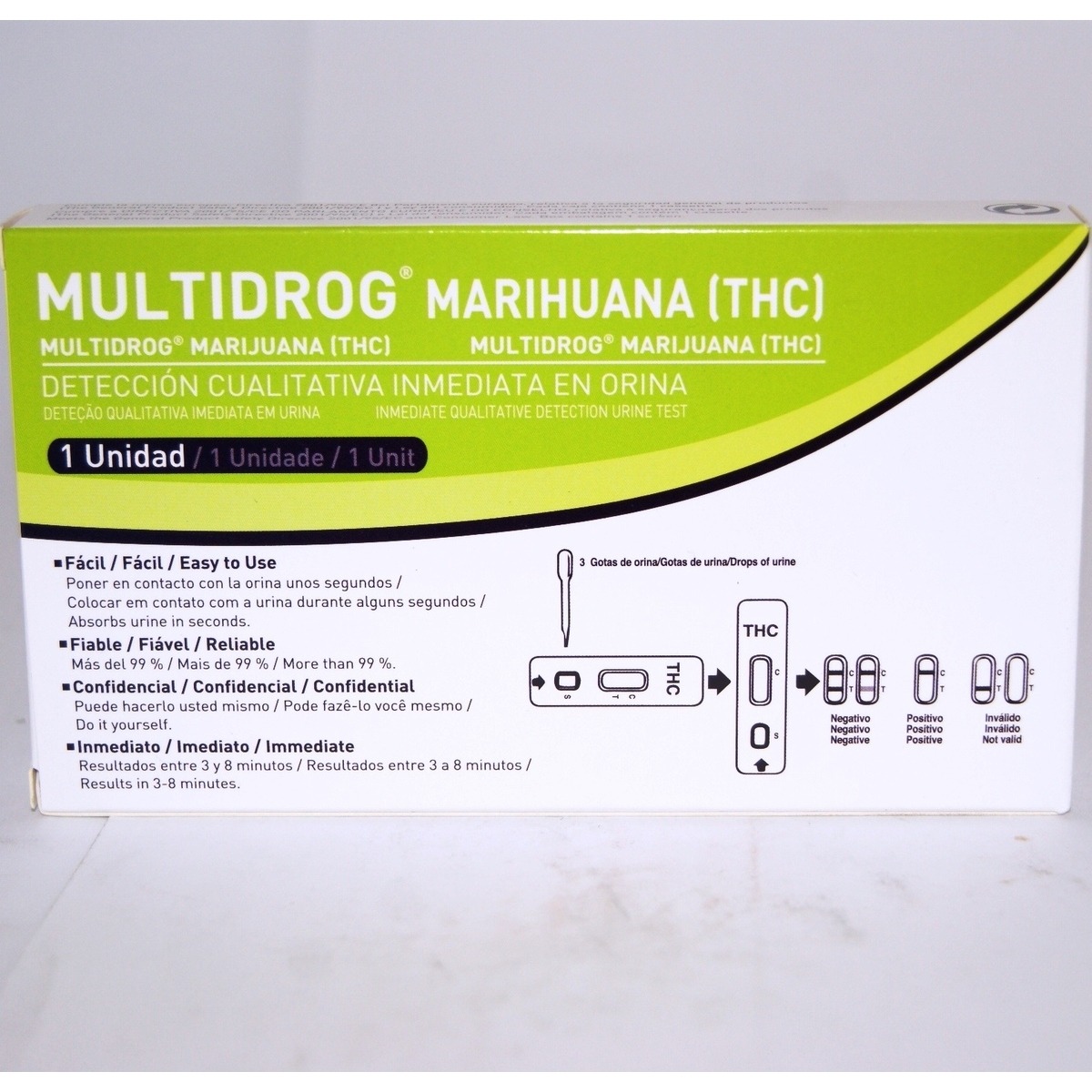 MULTIDROG TEST MARIHUANA THC 1 UNIDAD.
