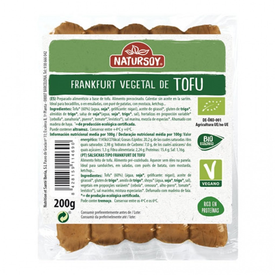 Frankfurt vegetal de Tofu 200gr Natursoy