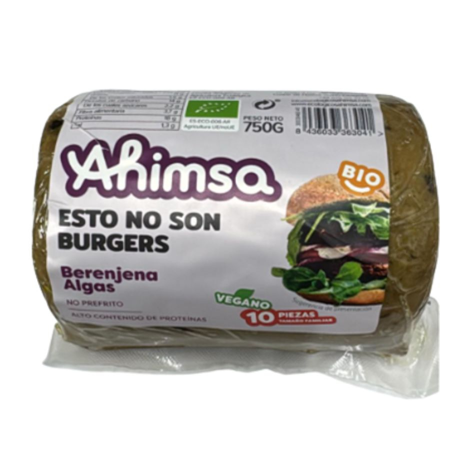 Hamburguesa Vegana Berenjena y Algas Bio 750gr Ahimsa