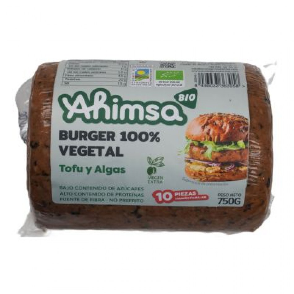 Hamburguesa Vegana de Tofu y Wakame Bio 750gr Ahimsa