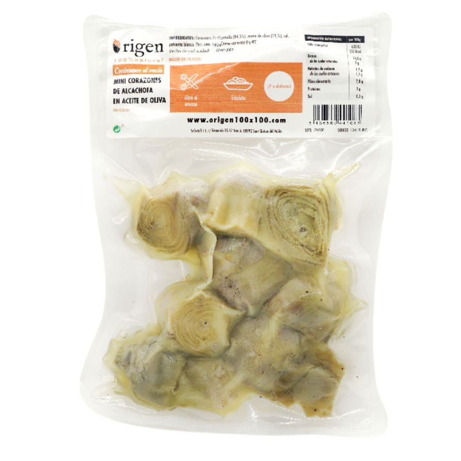 Corazones alcachofa al vacío 180gr Origen