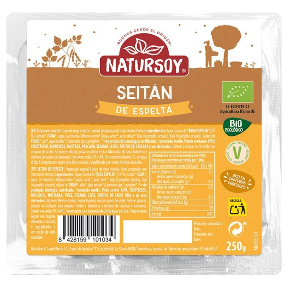 Seitán de Espelta 250gr Bio Natursoy