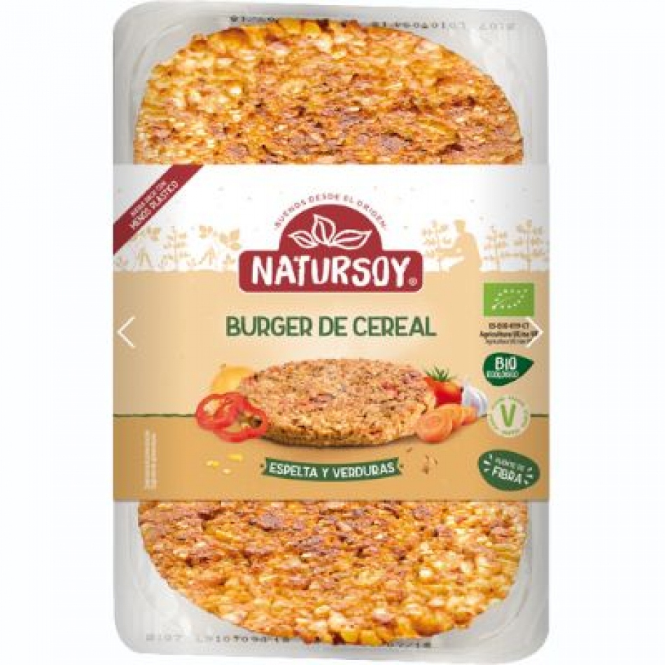Cereal Burguer Espelta y Verduras 200gr Natursoy