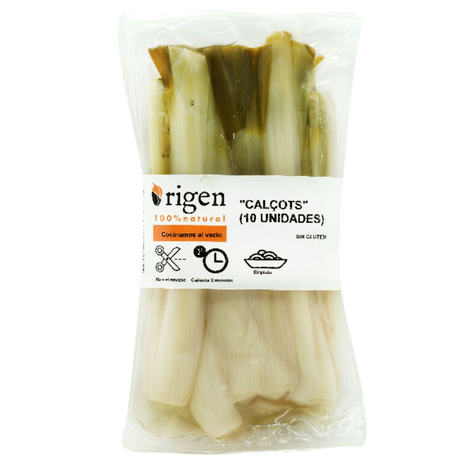 Calçots pelados 10 unidades al vacío Origen