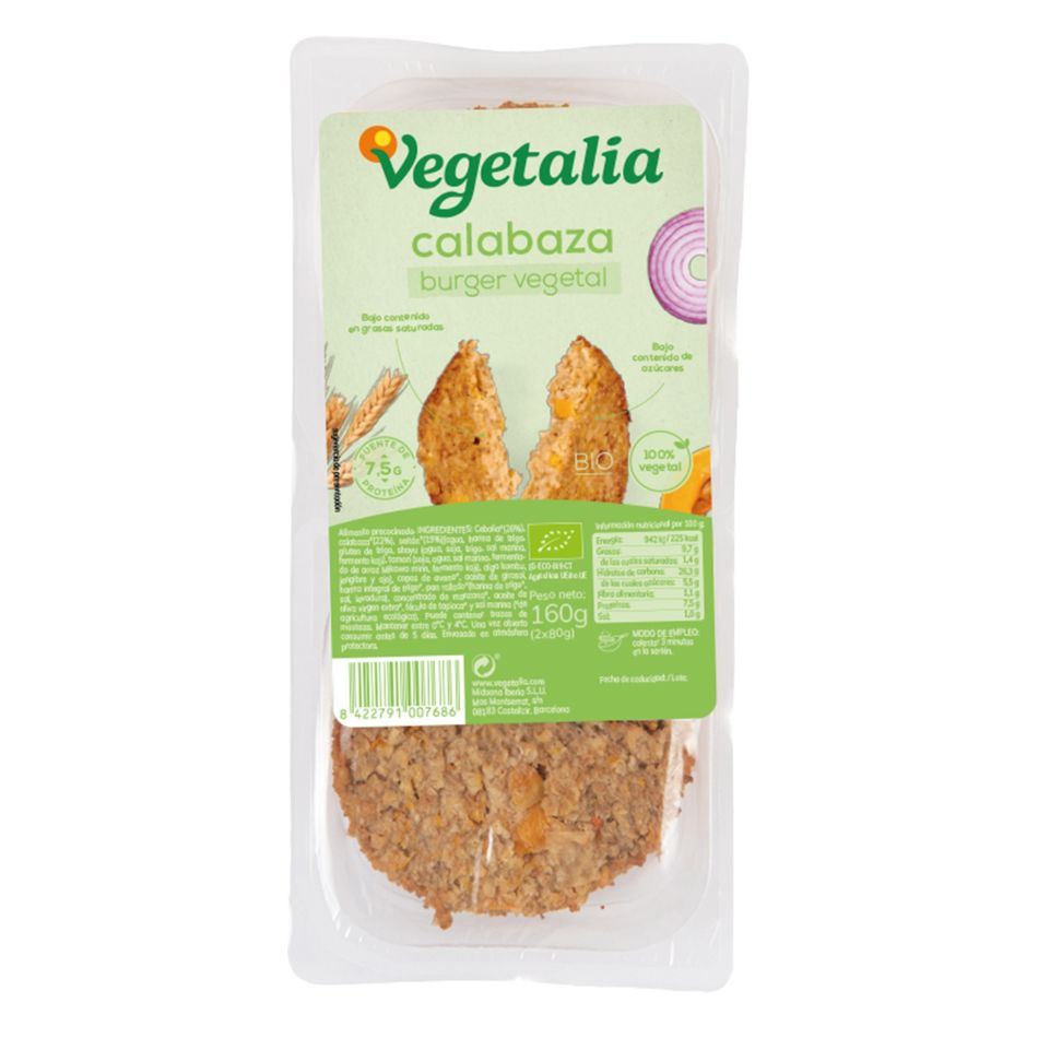 Vegeburguer de Seitán y Calabaza 320gr Vegetalia