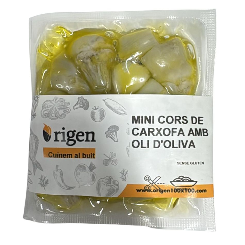 Mini Corazones alcachofa en aceite de oliva al vacío 180gr Origen