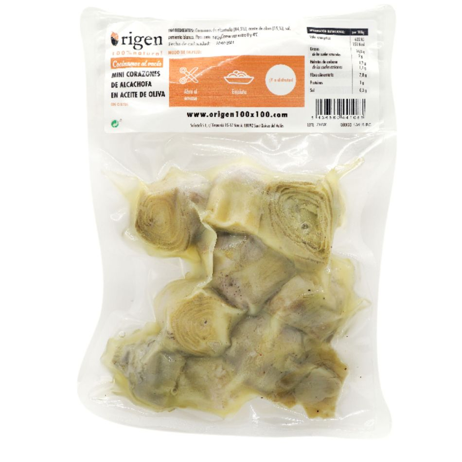Corazones alcachofa en aceite de oliva al vacío 180gr Origen