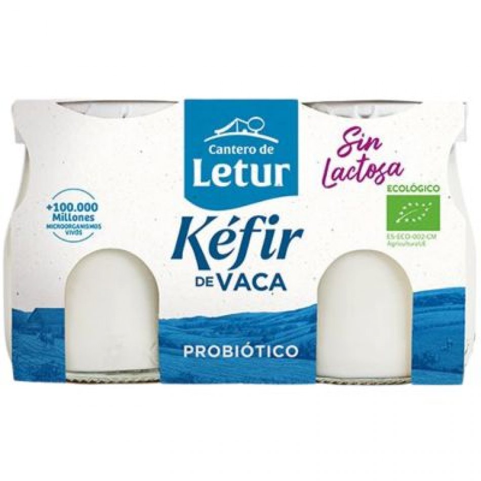 Kéfir Ecológico de Vaca sin Lactosa 2x125gr El Cantero de Letur