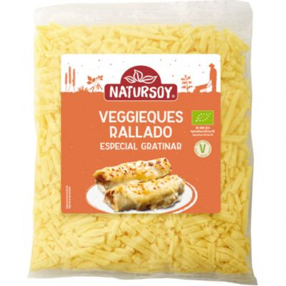 Queso vegano rallado especial Gratinar Veggieques 200gr Natursoy