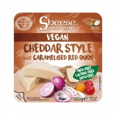 Queso vegano en Bloque Cheddar con cebolla roja caramelizada 200gr Sheese