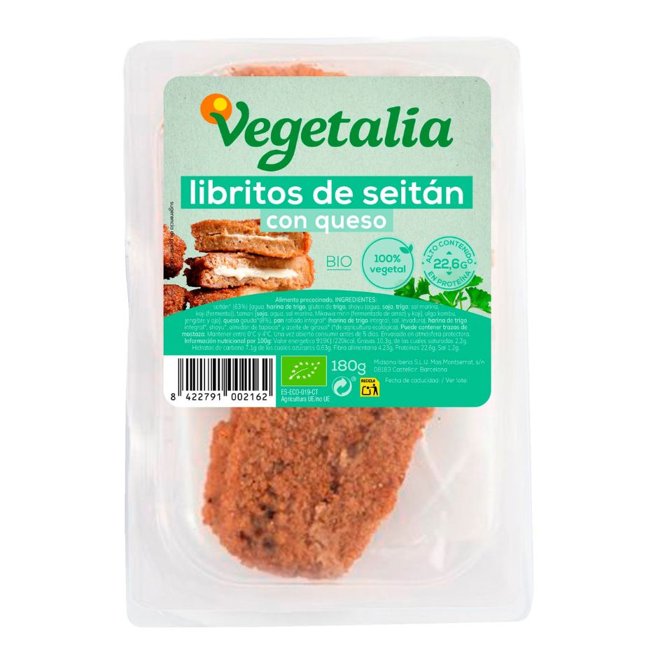Libritos de Seitán con Queso 180gr Vegetalia