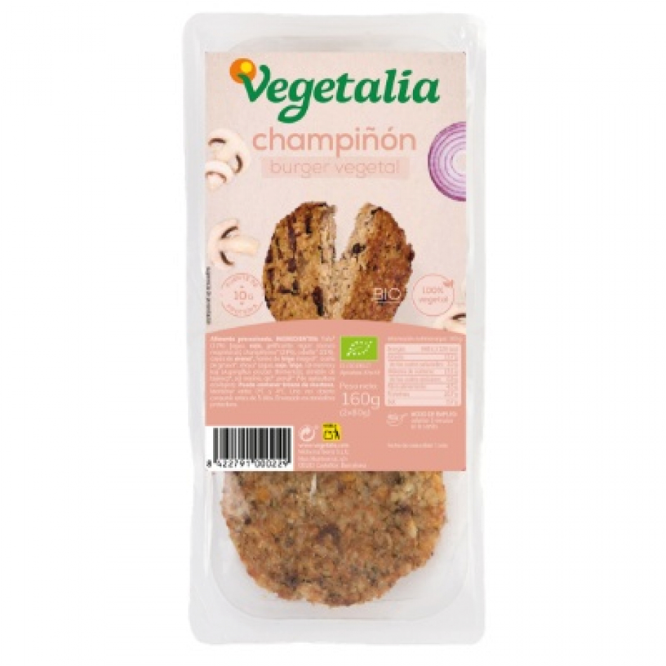 Vegeburguer de Tofu y Champiñones 160gr Vegetalia